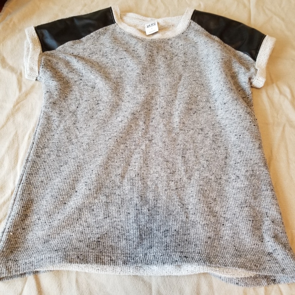 Shirt with Leather Topped Shoulders